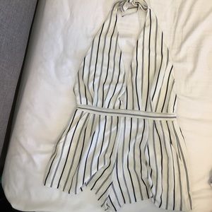 Bloomingdales Aqua halter romper